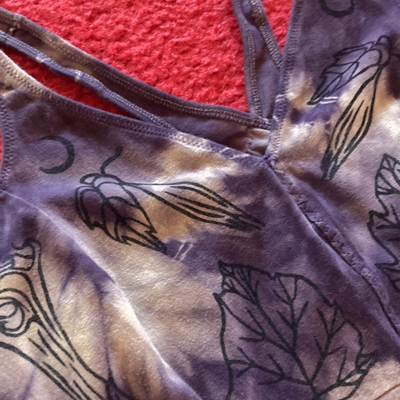 Serpent and bow leotard swimsuit camisole moon flower logwood dyed - Picture 4 of 12